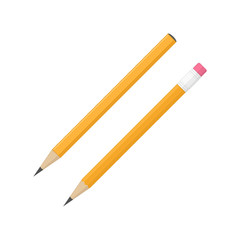 Vector realistic pencil set.