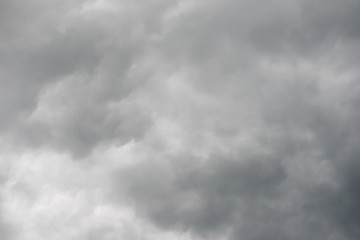 Heavy grey clouds in the sky before the rain - Image