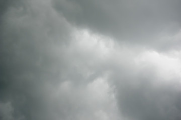 Heavy grey clouds in the sky before the rain - Image