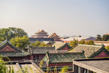 Ancient royal palaces of the Forbidden City in Beijing,China