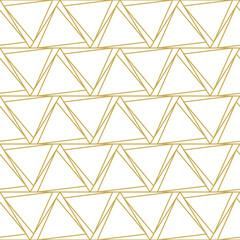 Fototapeta premium Modern stylish linear background with triangles. Seamless vector pattern