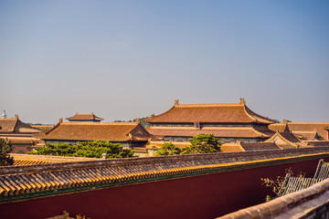 Ancient royal palaces of the Forbidden City in Beijing,China