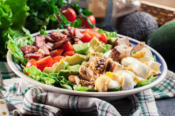 Healthy cobb salad with chicken