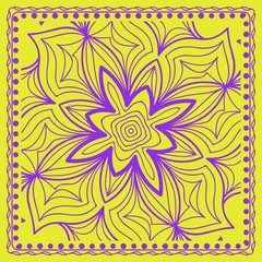 Floral Geometric Pattern for Fashion Design. Creative Vector Illustration. Color