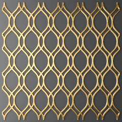 Naklejka premium 3D wall art, paintings with gold leaf