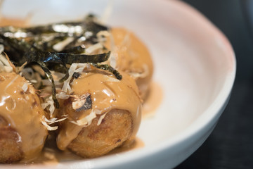 Takoyaki is a Japanese snack