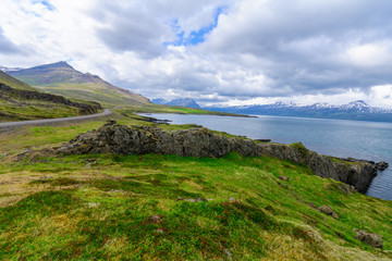 Coastline and landscape in the east fjords