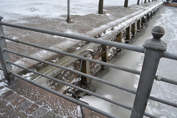 Quay in ice