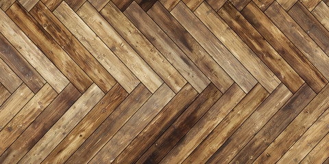 Seamless wood parquet texture horizontal herringbone old