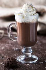 Hot chocolate with whipped cream