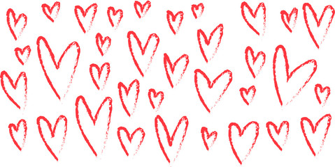 Illustrated header of hearts for Valentine's Day