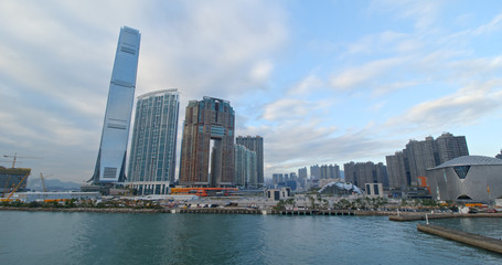 Naklejka premium Hong Kong skyline