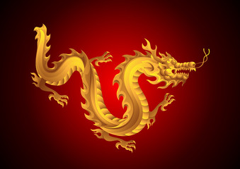 Obraz premium Illustration of Chinese dragon.
