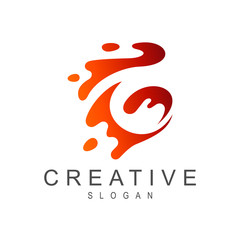 letter g water splash vector logo design