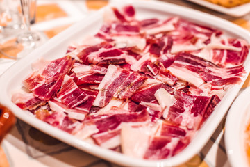 Iberian ham dish