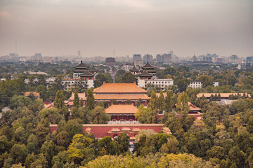 Ancient royal palaces of the Forbidden City in Beijing,China
