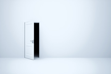 Opened dark way door