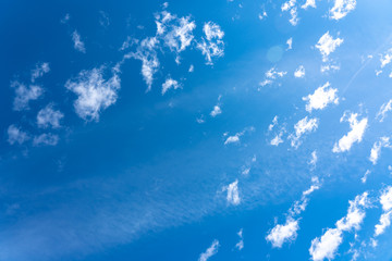 Fototapeta na wymiar clear blue sky in sunny day