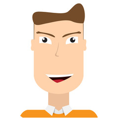 Isolated male avatar portrait. Vector illustration design