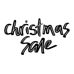 Fototapeta na wymiar Holiday sale, Christmas discount, new year special offer - great handdrawn lettering for markets, shops and shopping centres. Christmas sale graphic elements. - Vector