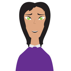 Isolated woman avatar portrait. Vector illustration design