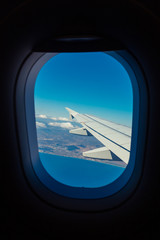 Fototapeta na wymiar View from the airplane window