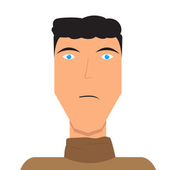 Isolated male avatar portrait. Vector illustration design
