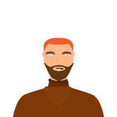 Isolated male avatar portrait. Vector illustration design