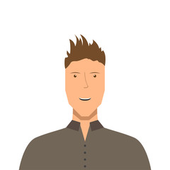 Isolated male avatar portrait. Vector illustration design