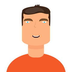 Isolated male avatar portrait. Vector illustration design