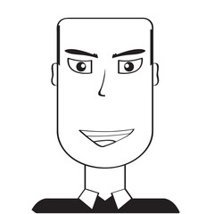 Isolated silhouette of a man avatar. Vector illustration design