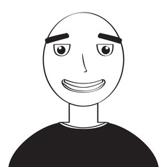 Isolated silhouette of a man avatar. Vector illustration design