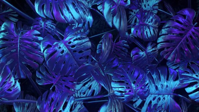 Blue-violet abstract plants background