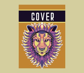Colorful Lion Vector Illustration - Vector