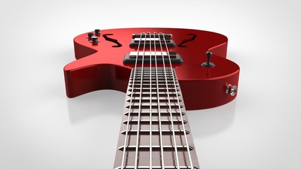 セミアコギター　フレット　クローズアップ © nao5970