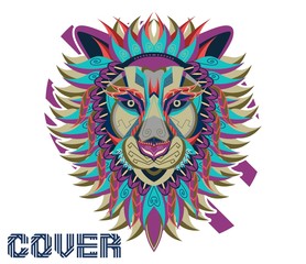 Colorful Lion Vector Illustration - Vector