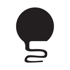 isolated abstract lightbulb concept. Vector illustration design