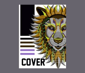 Original vector illustration of a Lion