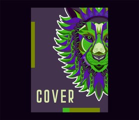 Original vector illustration of a Lion