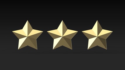 三つ星　黒背景