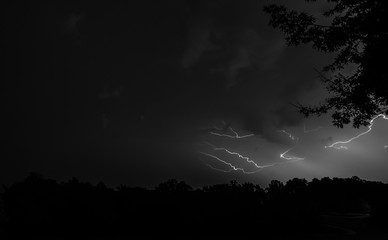 Fototapeta premium Lightening Sky Black and White