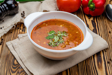 soup kharcho on bowl