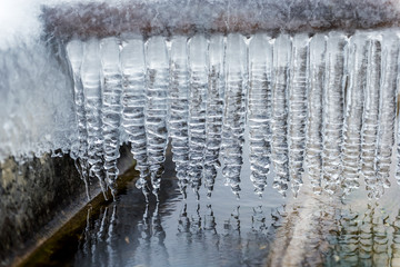 icicles in a fountain