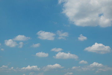 Fototapeta premium blue sky , cumulus fluffy clouds