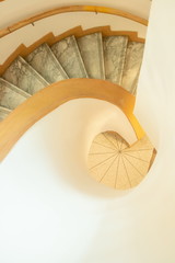 spiral walkway wooden style . vintage design