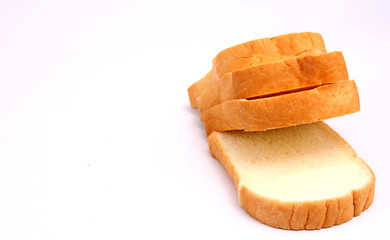 Soft bread with a white backdrop.