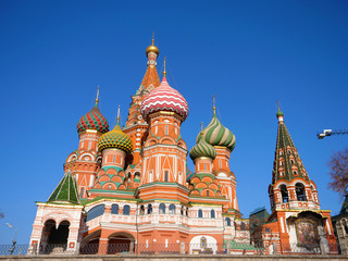 Fototapeta na wymiar St. Basil's Cathedral in Red Square Moscow Kremlin, Russia