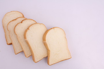 Bread with white background.
