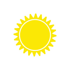 Sun icon vector isolated