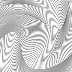 black and white wavy stripes background